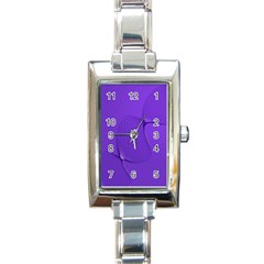 Twisted Purple Pain Signals Rectangular Italian Charm Watch by FunWithFibro