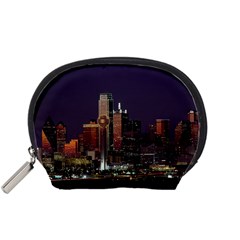 Dallas Skyline At Night Accessory Pouch (small) by StuffOrSomething