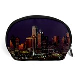 Dallas Skyline At Night Accessory Pouch (Large) Front