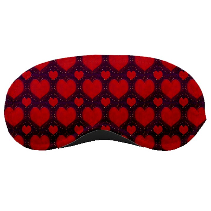 Galaxy Hearts Grunge Style Pattern Sleeping Mask