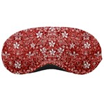 Flowers Pattern Collage in Coral an White Colors Sleeping Mask Front