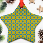 Blue diamonds pattern Ornament (Star) Front