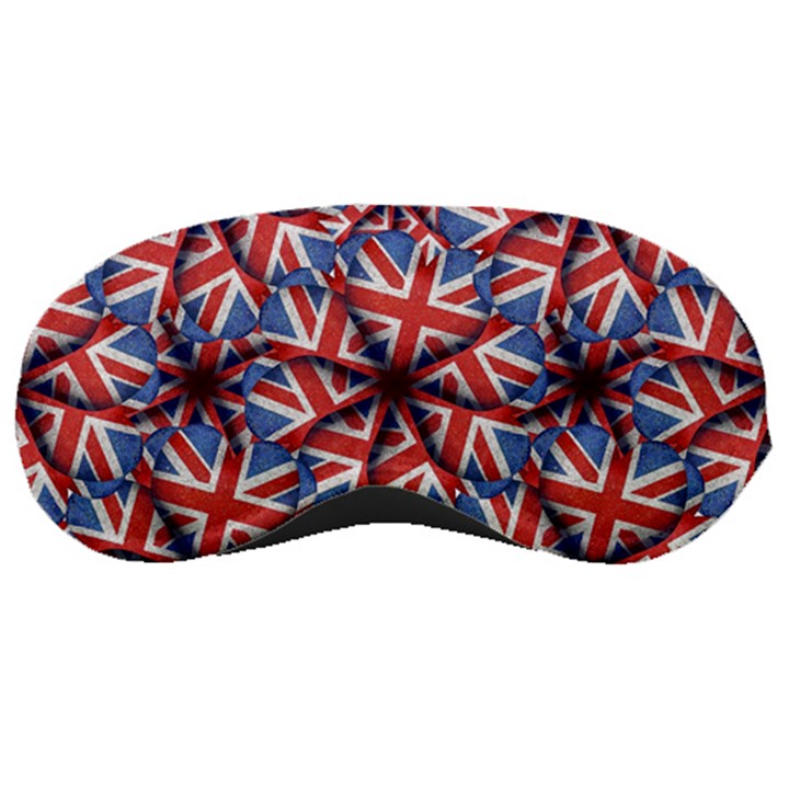 Heart Shaped England Flag Pattern Design Sleeping Mask