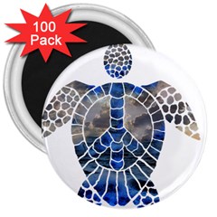 Peace Turtle 3  Button Magnet (100 Pack) by oddzodd