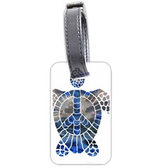 Peace Turtle Luggage Tag (one Side) by oddzodd