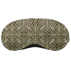 Silver Intricate Arabesque Pattern Sleeping Mask by dflcprints