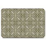 Silver Intricate Arabesque Pattern Large Door Mat 30 x20  Door Mat