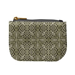 Silver Intricate Arabesque Pattern Coin Change Purse by dflcprints