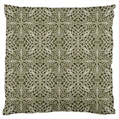 Silver Intricate Arabesque Pattern Standard Flano Cushion Case (two Sides) by dflcprints