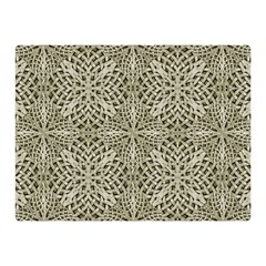 Silver Intricate Arabesque Pattern Double Sided Flano Blanket (mini) by dflcprints