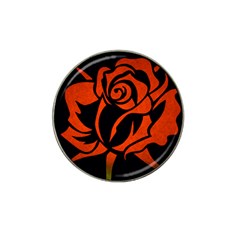 Red Rose Etching On Black Golf Ball Marker 4 Pack (for Hat Clip) by StuffOrSomething