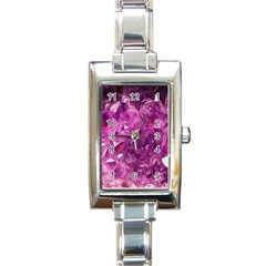 Amethyst Stone Of Healing Rectangular Italian Charm Watch by FunWithFibro