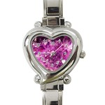 Amethyst Stone Of Healing Heart Italian Charm Watch  Front