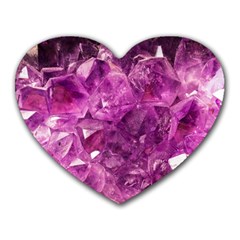 Amethyst Stone Of Healing Mouse Pad (heart) by FunWithFibro