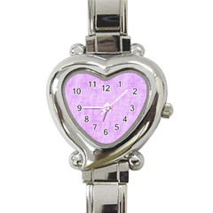 Hidden Pain In Purple Heart Italian Charm Watch  by FunWithFibro