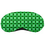 Green Abstract Tile Pattern Sleeping Mask Front