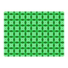 Green Abstract Tile Pattern Double Sided Flano Blanket (mini) by GardenOfOphir