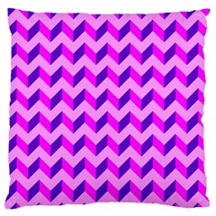 Modern Retro Chevron Patchwork Pattern Large Flano Cushion Case (two Sides) by GardenOfOphir