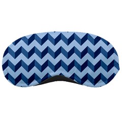 Tiffany Blue Modern Retro Chevron Patchwork Pattern Sleeping Mask by GardenOfOphir