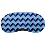 Tiffany Blue Modern Retro Chevron Patchwork Pattern Sleeping Mask Front