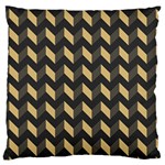 Tan Gray Modern Retro Chevron Patchwork Pattern Large Cushion Case (Single Sided)  Front