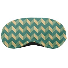 Mint Modern Retro Chevron Patchwork Pattern Sleeping Mask by GardenOfOphir