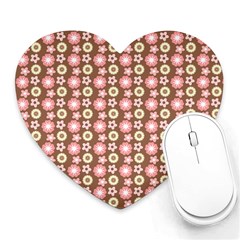 Cute Floral Pattern Mouse Pad (heart) by GardenOfOphir