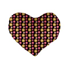 Cute Floral Pattern 16  Premium Flano Heart Shape Cushion  by GardenOfOphir