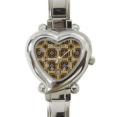 Faux Animal Print Pattern Heart Italian Charm Watch  by GardenOfOphir