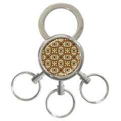 Faux Animal Print Pattern 3-ring Key Chain by GardenOfOphir