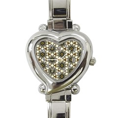 Faux Animal Print Pattern Heart Italian Charm Watch  by GardenOfOphir