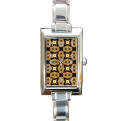 Faux Animal Print Pattern Rectangular Italian Charm Watch by GardenOfOphir