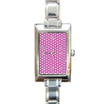 Cute Pretty Elegant Pattern Rectangular Italian Charm Watch Front