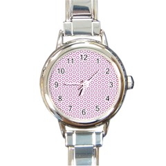 Cute Pretty Elegant Pattern Round Italian Charm Watch by GardenOfOphir