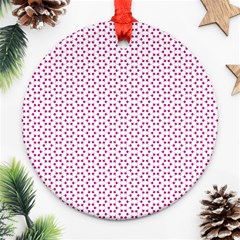 Cute Pretty Elegant Pattern Round Ornament (two Sides) by GardenOfOphir