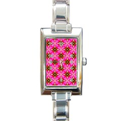 Cute Pretty Elegant Pattern Rectangular Italian Charm Watch by GardenOfOphir