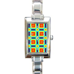 Cute Pretty Elegant Pattern Rectangular Italian Charm Watch by GardenOfOphir