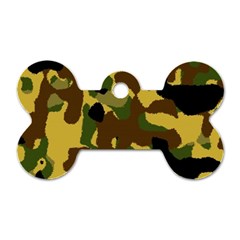 Camo Pattern  Dog Tag Bone (two Sided) by Colorfulart23