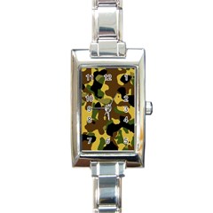 Camo Pattern  Rectangular Italian Charm Watch by Colorfulart23