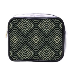 Geometric Futuristic Grunge Print Mini Travel Toiletry Bag (one Side) by dflcprints