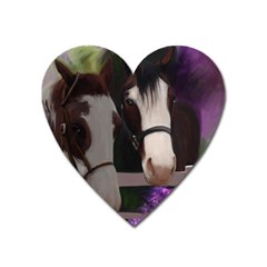 Two Horses Magnet (heart) by JulianneOsoske