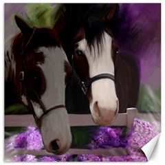 Two Horses Canvas 12  X 12  (unframed) by JulianneOsoske