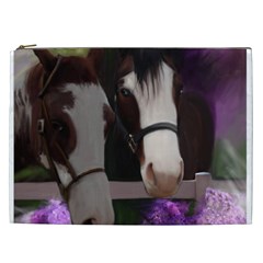 Two Horses Cosmetic Bag (xxl) by JulianneOsoske