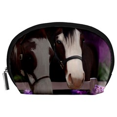 Two Horses Accessory Pouch (large) by JulianneOsoske