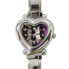 Two Horses Heart Italian Charm Watch  by JulianneOsoske