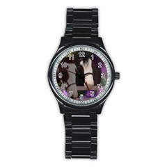 Two Horses Sport Metal Watch (black) by JulianneOsoske