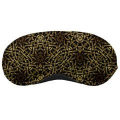 Celtic Golden Arabesque Print Sleeping Mask by dflcprints