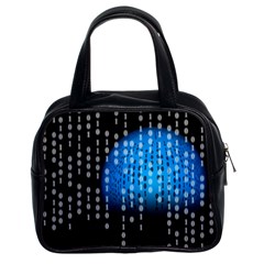 Binary Rain Classic Handbag (two Sides) by StuffOrSomething