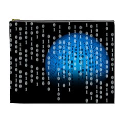 Binary Rain Cosmetic Bag (xl) by StuffOrSomething