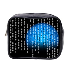 Binary Rain Mini Travel Toiletry Bag (two Sides) by StuffOrSomething